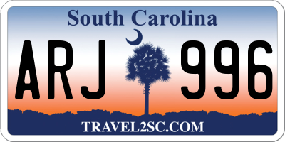 SC license plate ARJ996