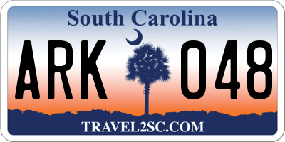 SC license plate ARK048