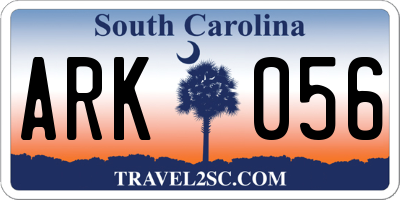 SC license plate ARK056