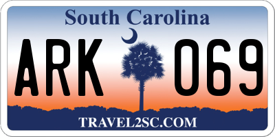 SC license plate ARK069