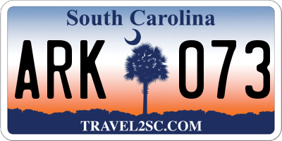SC license plate ARK073