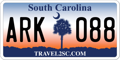 SC license plate ARK088