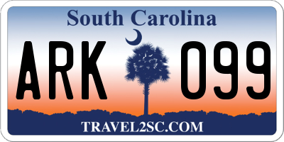 SC license plate ARK099