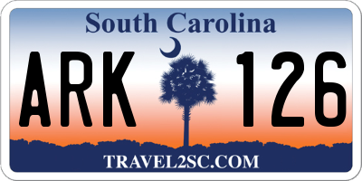 SC license plate ARK126