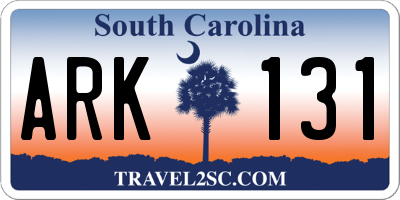 SC license plate ARK131