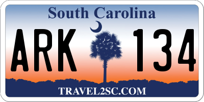 SC license plate ARK134