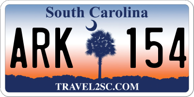 SC license plate ARK154