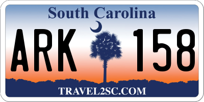 SC license plate ARK158