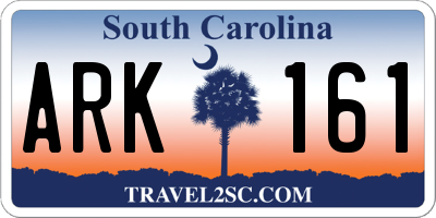 SC license plate ARK161
