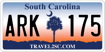 SC license plate ARK175