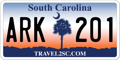 SC license plate ARK201