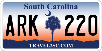 SC license plate ARK220