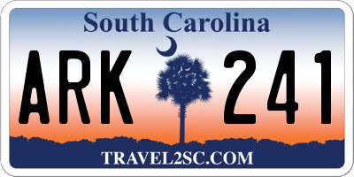 SC license plate ARK241