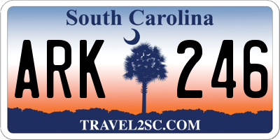 SC license plate ARK246