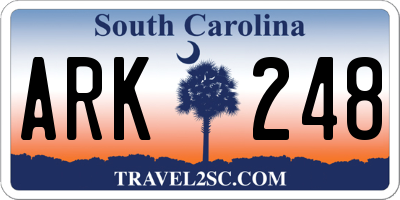 SC license plate ARK248