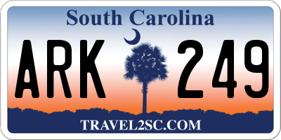 SC license plate ARK249
