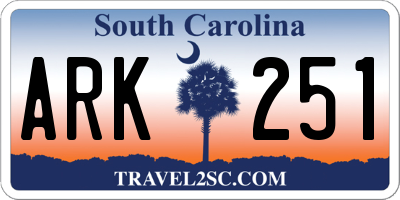 SC license plate ARK251
