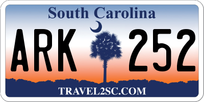 SC license plate ARK252