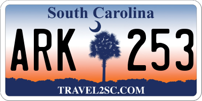 SC license plate ARK253