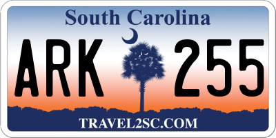 SC license plate ARK255