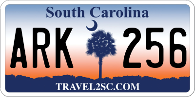 SC license plate ARK256