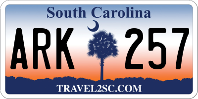 SC license plate ARK257