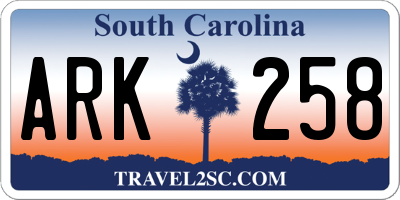 SC license plate ARK258