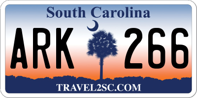 SC license plate ARK266