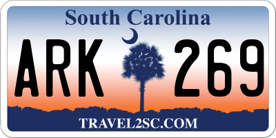 SC license plate ARK269