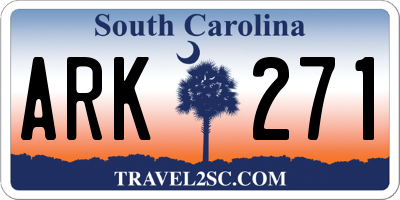 SC license plate ARK271