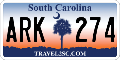 SC license plate ARK274