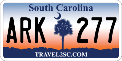 SC license plate ARK277