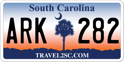 SC license plate ARK282
