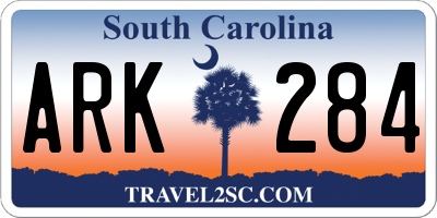 SC license plate ARK284