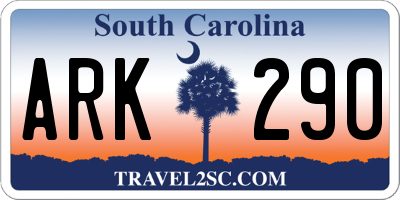 SC license plate ARK290