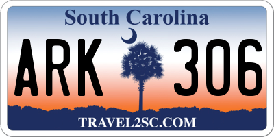 SC license plate ARK306