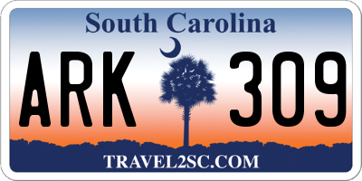 SC license plate ARK309