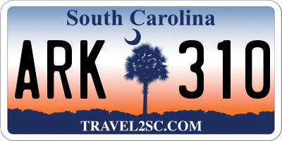 SC license plate ARK310