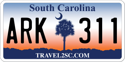 SC license plate ARK311