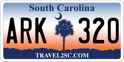 SC license plate ARK320