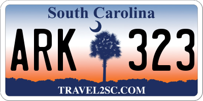 SC license plate ARK323