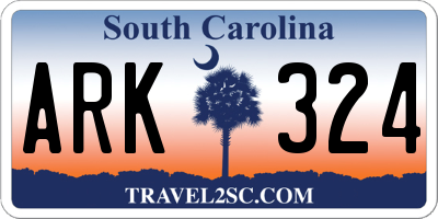 SC license plate ARK324