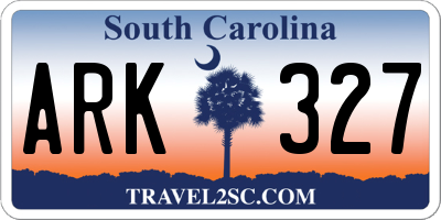 SC license plate ARK327