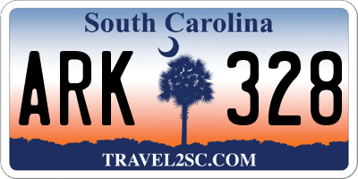 SC license plate ARK328