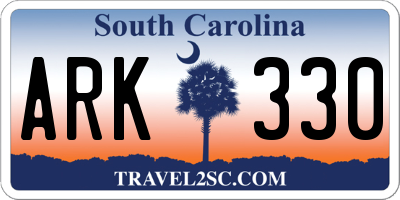 SC license plate ARK330
