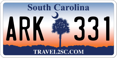 SC license plate ARK331