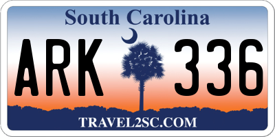 SC license plate ARK336