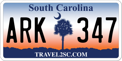 SC license plate ARK347