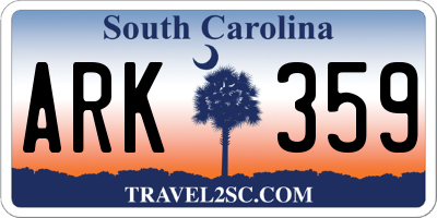 SC license plate ARK359