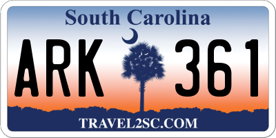 SC license plate ARK361